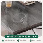 Huuger L Shaped Desk, 55 Inches Computer Desk with Reversible Storage Shelves, for Gaming Corner Home Office Writing Study, Metal Frame, Gray