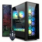 STGAubron Gaming PC Desktop Computer, GeForce RTX 3050 6G, Intel Core i7 up to 3.9G, 32G RAM, 1TB SSD, WiFi 6, BT 5.0, RGB Fan x6, Windows 11 Home