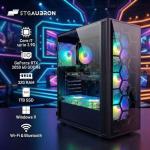 STGAubron Gaming PC Desktop Computer, GeForce RTX 3050 6G, Intel Core i7 up to 3.9G, 32G RAM, 1TB SSD, WiFi 6, BT 5.0, RGB Fan x6, Windows 11 Home