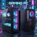 STGAubron Gaming PC Desktop Computer, GeForce RTX 3050 6G, Intel Core i7 up to 3.9G, 32G RAM, 1TB SSD, WiFi 6, BT 5.0, RGB Fan x6, Windows 11 Home