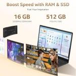 HP Flagship Business Laptop, 15.6" FHD IPS Display, AMD Ryzen 7 7730U, 16GB RAM & 512GB PCle SSD, Windows 11 Pro, Copilot AI, WiFi 6, Bluetooth, Numeric Keyboard, with Patented Accessory