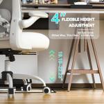 CASASIO Office Desk Chair with Ergonomic Lumbar Support, Extra-Thick Seat Cushion, Flip-up Arms, Breathable Mesh Back, Computer Task Chair for Home Office