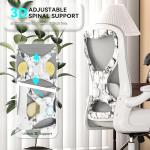 CASASIO Office Desk Chair with Ergonomic Lumbar Support, Extra-Thick Seat Cushion, Flip-up Arms, Breathable Mesh Back, Computer Task Chair for Home Office