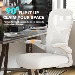 CASASIO Office Desk Chair with Ergonomic Lumbar Support, Extra-Thick Seat Cushion, Flip-up Arms, Breathable Mesh Back, Computer Task Chair for Home Office