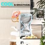 CASASIO Office Desk Chair with Ergonomic Lumbar Support, Extra-Thick Seat Cushion, Flip-up Arms, Breathable Mesh Back, Computer Task Chair for Home Office