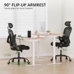 Office Chair Ergonomic Desk Chair, 330LBS Capacity, High Back Computer Chair with Lumbar Support, Flip-up Armrests Swivel Task Chairs for Long Hours Work