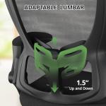 Office Chair Ergonomic Desk Chair, 330LBS Capacity, High Back Computer Chair with Lumbar Support, Flip-up Armrests Swivel Task Chairs for Long Hours Work