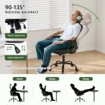 Office Chair Ergonomic Desk Chair, 330LBS Capacity, High Back Computer Chair with Lumbar Support, Flip-up Armrests Swivel Task Chairs for Long Hours Work