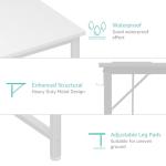 Lufeiya White Computer Desk with Power Outlet, 55 inch Teen Study Table Home Office Work Writing Gaming Desks with Charging Station Outlets Built in, White