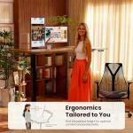 ErGear Height Adjustable Electric Standing Desk, 55 x 28 Inches Sit Stand up Desk, Memory Computer Home Office Desk, Vintage Brown