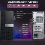 Dell Gaming Tower Desktop PC – Intel Core i7-7700 – 16GB RAM – 256GB SSD – 1TB HDD – GeForce GTX 1050 Ti – 24" LED Monitor – RGB Keyboard & Mouse – Wi-Fi – Windows 11 Pro – Gaming Computer (Renewed)