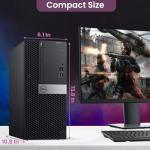 Dell Gaming Tower Desktop PC – Intel Core i7-7700 – 16GB RAM – 256GB SSD – 1TB HDD – GeForce GTX 1050 Ti – 24" LED Monitor – RGB Keyboard & Mouse – Wi-Fi – Windows 11 Pro – Gaming Computer (Renewed)