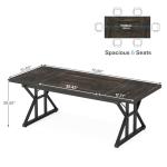 Tribesigns 70.8-Inch Executive Desk, Large Computer Office Desk Workstation, Modern Simple Style Laptop Desk Study Writing Table Business Furniture for Home Office (Black Oak, 70.8 Inch)