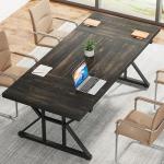 Tribesigns 70.8-Inch Executive Desk, Large Computer Office Desk Workstation, Modern Simple Style Laptop Desk Study Writing Table Business Furniture for Home Office (Black Oak, 70.8 Inch)