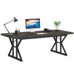 Tribesigns 70.8-Inch Executive Desk, Large Computer Office Desk Workstation, Modern Simple Style Laptop Desk Study Writing Table Business Furniture for Home Office (Black Oak, 70.8 Inch)