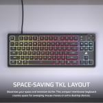 Corsair K55 CORE TKL RGB Gaming Keyboard – Tenkeyless, 8-Zone RGB, Quiet Membrane Keys, Spill Resistant, Media Keys, 1000Hz Polling – NA Layout – Black