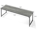 Huuger Computer Desk, 80 Inch Office Desk, Gaming Desk with Storage, Writing Desk Work Desk for Home Office, Study, Long Simple Desk, Large Legroom, Metal Frame, Grey