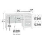 Sauder Carson Forge Desk in Washington Cherry