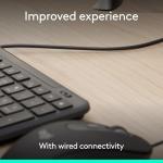 Logitech Signature Slim Wired K620 for Business, Full-Size Keyboard, USB-C Plug-and-Play, Laptop-Style, Scissor Keys, Windows/Mac/Chrome/PC/laptops - Graphite