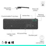 Logitech Signature Slim Wired K620 for Business, Full-Size Keyboard, USB-C Plug-and-Play, Laptop-Style, Scissor Keys, Windows/Mac/Chrome/PC/laptops - Graphite