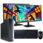 HP EliteDesk 800 G4 PC Computer, Intel i5-8500, Crucial 32GB DDR4 RAM, 1TB NVMe M.2, Windows 11 Pro, Internal WiFi 6 AX200, Cherry Keyboard & Mouse, Dual 24" LCD (Renewed) (800G4 + Dual 24" LCD Setup)