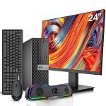Dell OptiPlex 5050 Desktop Computers with 24" Monitor PC Bundle,Intel i7-6700 3.4GHz,32GB DDR4 Ram New 512GB M.2 NVMe SSD,Intel AX200 Built-in WiFi 6,Bluetooth 5.2,HDMI,Windows 11 Pro (Renewed)