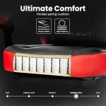 CELTOSS Gaming Chairs with Footrest, Big and Tall Gamer Chair with Headrest and Lumbar Support for Adults, Red