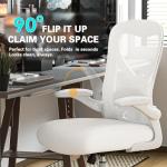 CASASIO Office Desk Chair with Ergonomic Lumbar Support, Extra-Thick Seat Cushion, Flip-up Arms, Breathable Mesh Back, Computer Task Chair for Home Office