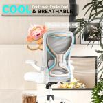 CASASIO Office Desk Chair with Ergonomic Lumbar Support, Extra-Thick Seat Cushion, Flip-up Arms, Breathable Mesh Back, Computer Task Chair for Home Office