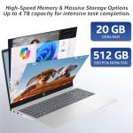 HP 17 inch laptops, AMD Ryzen 5 7430U(Beats i7-1355U), 20GB RAM 512GB NVMe SSD, Windows 11 Pro + Office 365 for the Web, 17.3" FHD IPS, USB-C, Numeric Keyboard, w/AI Voice Recorder