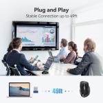 TECKNET Wireless Mouse Rechargeable, 2.4G USB-A Silent Mouse, Quiet Click, 6 Adjustable 4800 DPI, Cordless Computer Mice, Ergonomic Mice for Laptop, 6 Buttons for Chromebook, Ergo Grip - Black