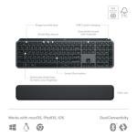 Logitech MX Keys S Combo - Performance Wireless Keyboard and Mouse with Palm Rest, Customizable Illumination, Fast Scrolling, Bluetooth, USB C, for Windows, Linux, Chrome, Mac,Color Graphite.