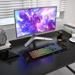 AOC KB600 Wireless Keyboard with 7-Color RGB Backlit, 2.4GHz Full-Size Computer Keyboard with Phone Tablet Holder, Number Pad, 22 Multimedia Hotkeys, Rechargeable for Mac, Windows