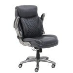 Ergonomic High-Back Grey Executive Leather Chair