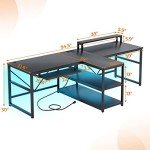 Sedeta 95-Inch Double Computer Desk with USB Ports