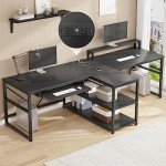 Sedeta 95-Inch Double Computer Desk with USB Ports