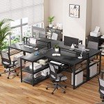 Sedeta 95-Inch Double Computer Desk with USB Ports