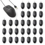 Amazon Basics Wired USB Mouse - Black, 30-Pack