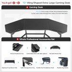 Eureka Ergonomic 180x76 cm Gaming Desk
