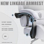 Dowinx Ergonomic Gaming Chair with Footrest, Black/Gray