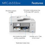 Brother MFC-J6555DW All-in-One Color Inkjet Printer