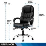 Ergonomic High Back Adjustable Office Chair - Black
