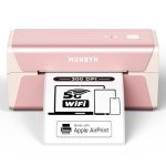 MUNBYN Pink Wireless 300DPI Label Printer