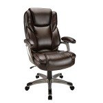 Realspace Cressfield Brown High-Back Leather Chair