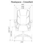 Realspace Cressfield Brown High-Back Leather Chair