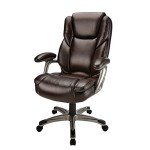 Realspace Cressfield Brown High-Back Leather Chair