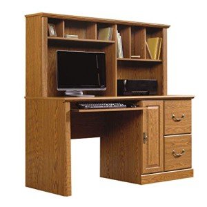 Orchard Hills Brown Computer Desk with Stall