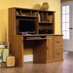 Orchard Hills Brown Computer Desk with Stall
