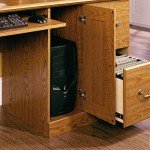 Orchard Hills Brown Computer Desk with Stall