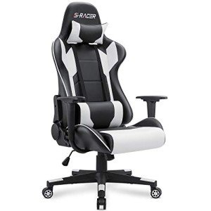 Homall High Back Gaming and Office Chair - White